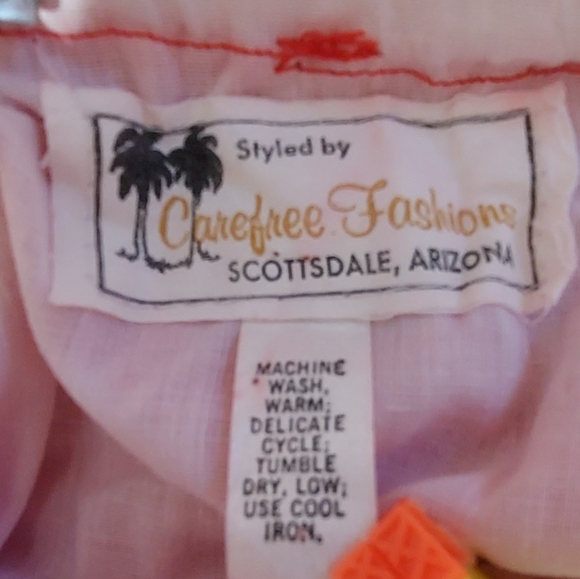 π‘ Carefree fashions Scottsdale AZ red skirt, shirt, and sash size large InvW049 - Picture 7 of 7
